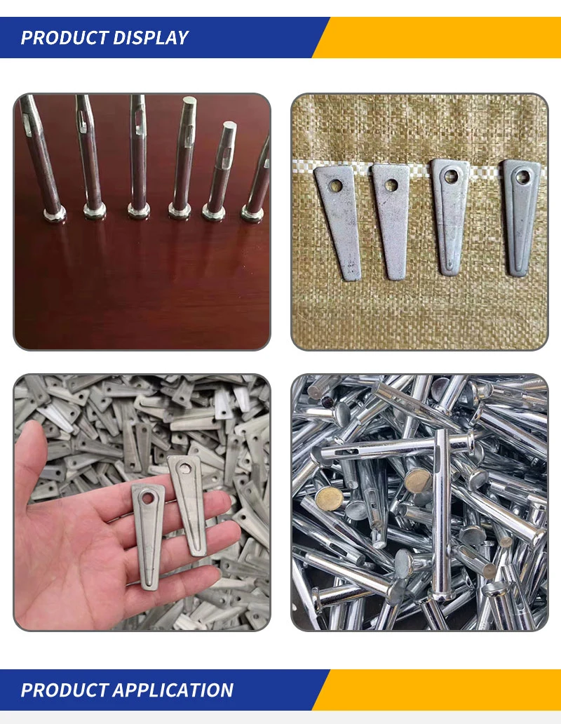 Factory Aluminium Wedge Pin Flat Tie Stub Pin and Wedge